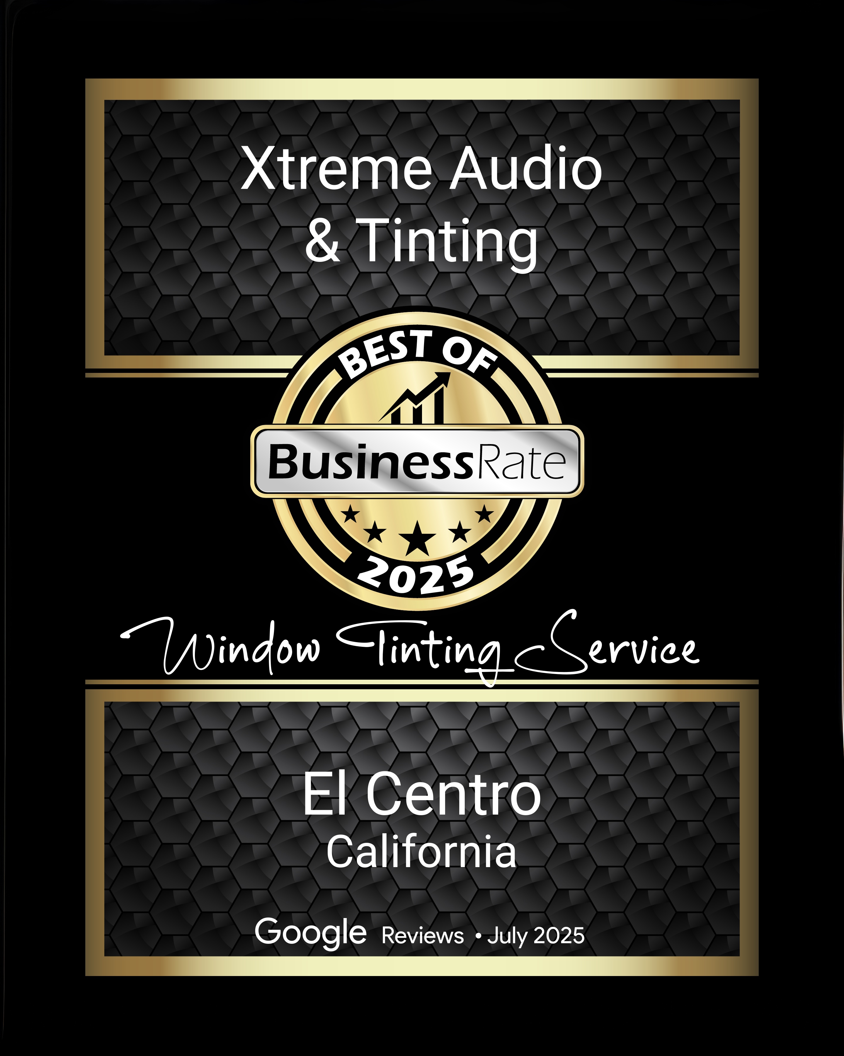 Best Window Tinting Service 2025 Award